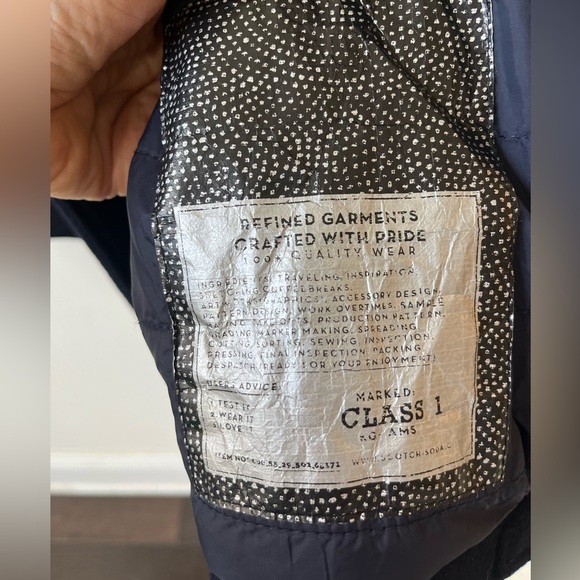 MENS Scotch & Soda Wool Blend Peacoat with Zippered Vest Enclosure - Picture 9 of 9